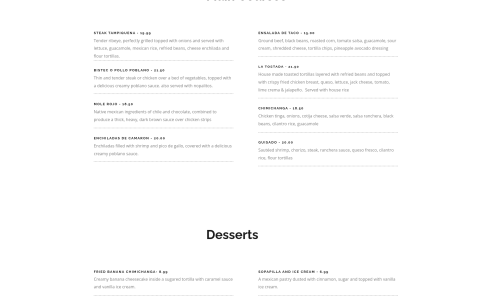 Online Menu